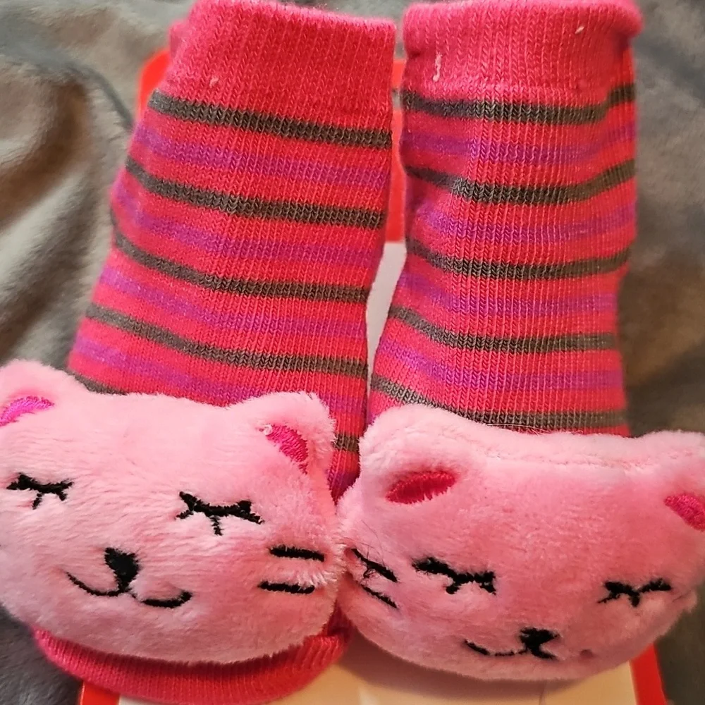 I Newborn Baby Kitty 3D Sock Booties